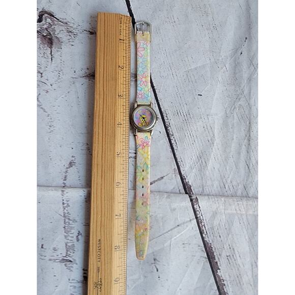 Armitron Tweety Bird Watch with Floral Pastel Dial & Band Women’s Untested Read - Picture 4 of 5